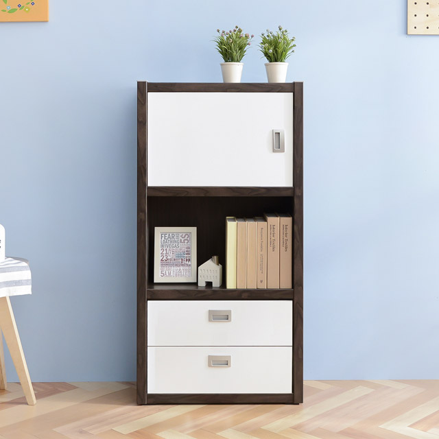 가구의서 G3 멀티 책장 600x280x1200mm, 3단, 월넛 - 상품 이미지