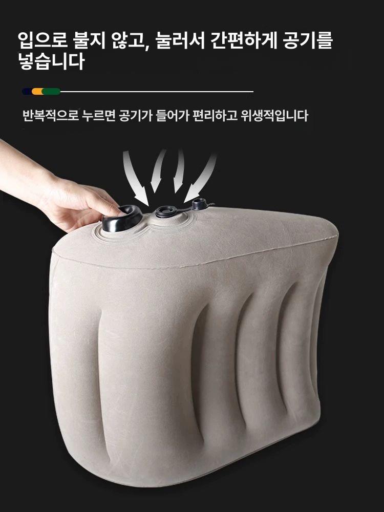 에어쿠션 목받침 허리쿠션 차량용 사무실 비행기 장시간 운전 여행용 등받이 - 상세 이미지 2