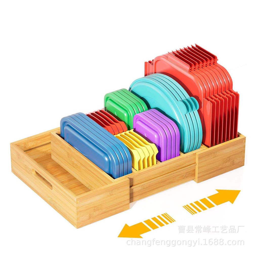 카빈 내부의 키이스홈 대나무 서랍식 블랙 팬트리용 홀더 정리함 가능한 Bla 대나무 26 9 30cm - 상세 이미지 3