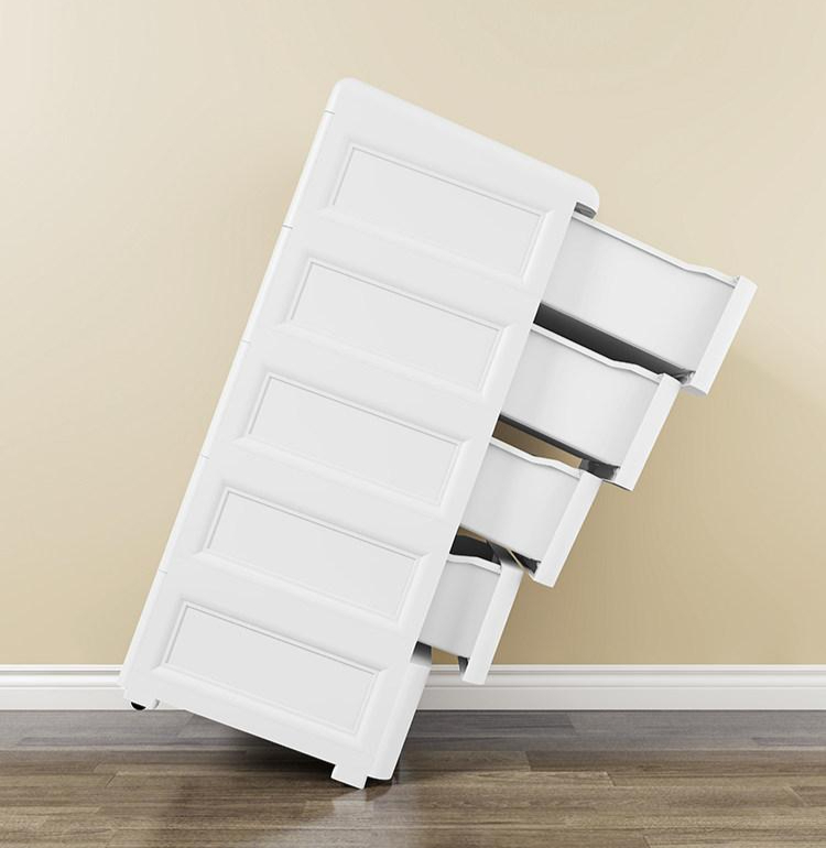 화이트 수납함 틈새 팬트리 바퀴 보관함 서랍 케이스 와이드형 수납장 정리함 소품 - 상세 이미지 2