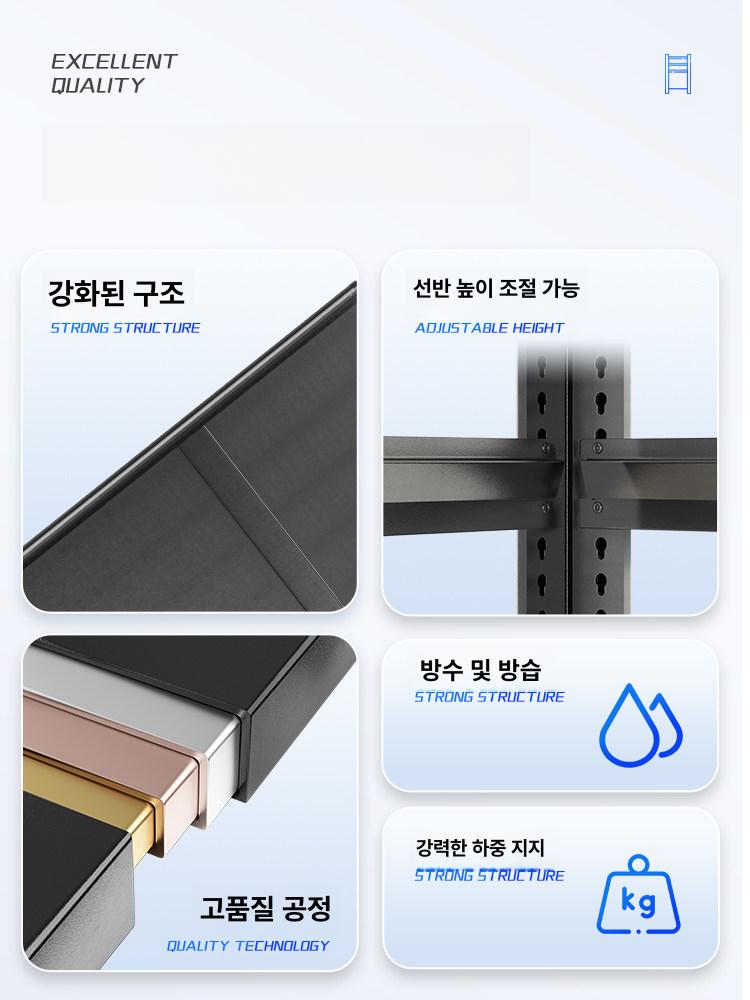 드럼세탁기 거치대 욕실 다층 다용도 베란다선반대 수납장 테라스 수납대 발코니 앵글 이미지 6