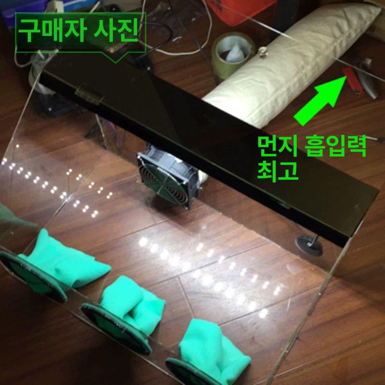 아크릴 작업함 투명 커버 방진박스 방진상자 샌딩 도색부스 분진 가루 피규어 도장 - 상세 이미지 3