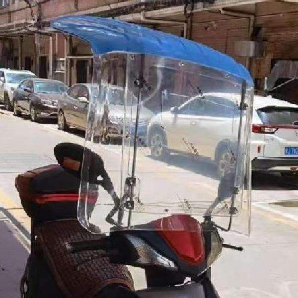 자전거커버덮개 전기자전거 스쿠터 비막이 우산 바람막이 자전거캐노피 천막 세발 - 상품 이미지
