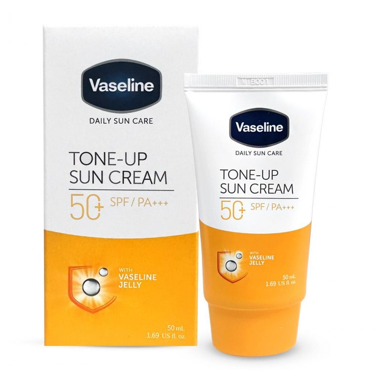 바세린 산뜻 톤업 선크림 자외선 차단 보습 저자극 썬크림 UV 차단 SPF50+, 50ml - 상품 이미지