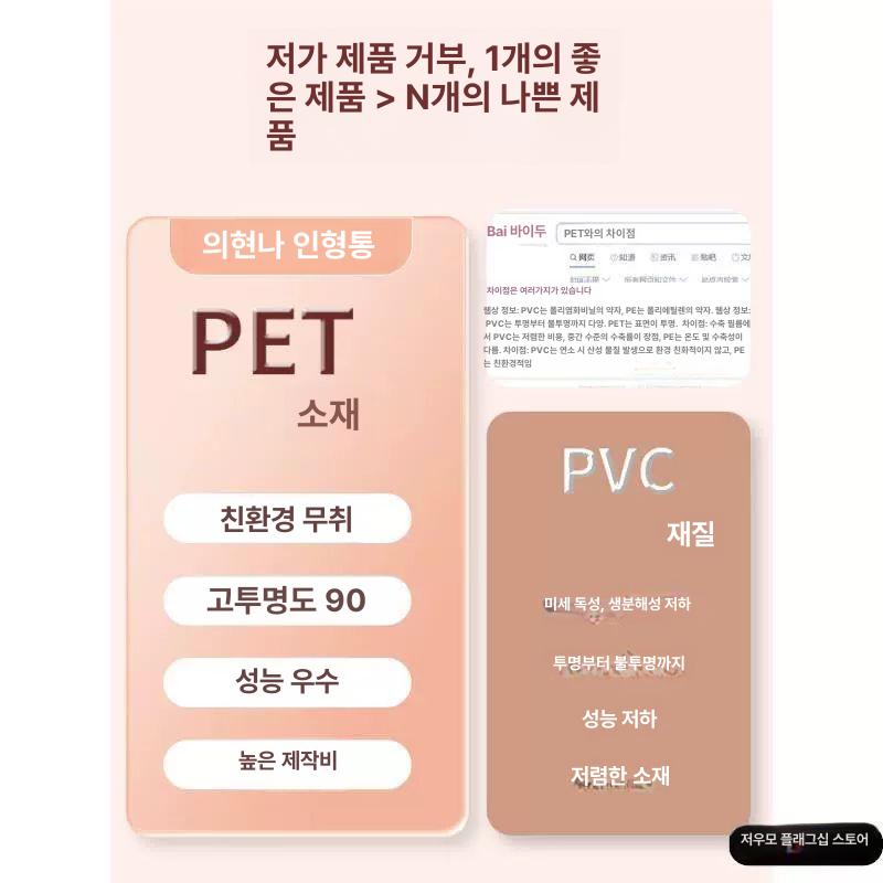대용량 수납함 인형보관통 정리함 케이스 원형 다용도 지퍼형 아크릴 투명원통 - 상세 이미지 3