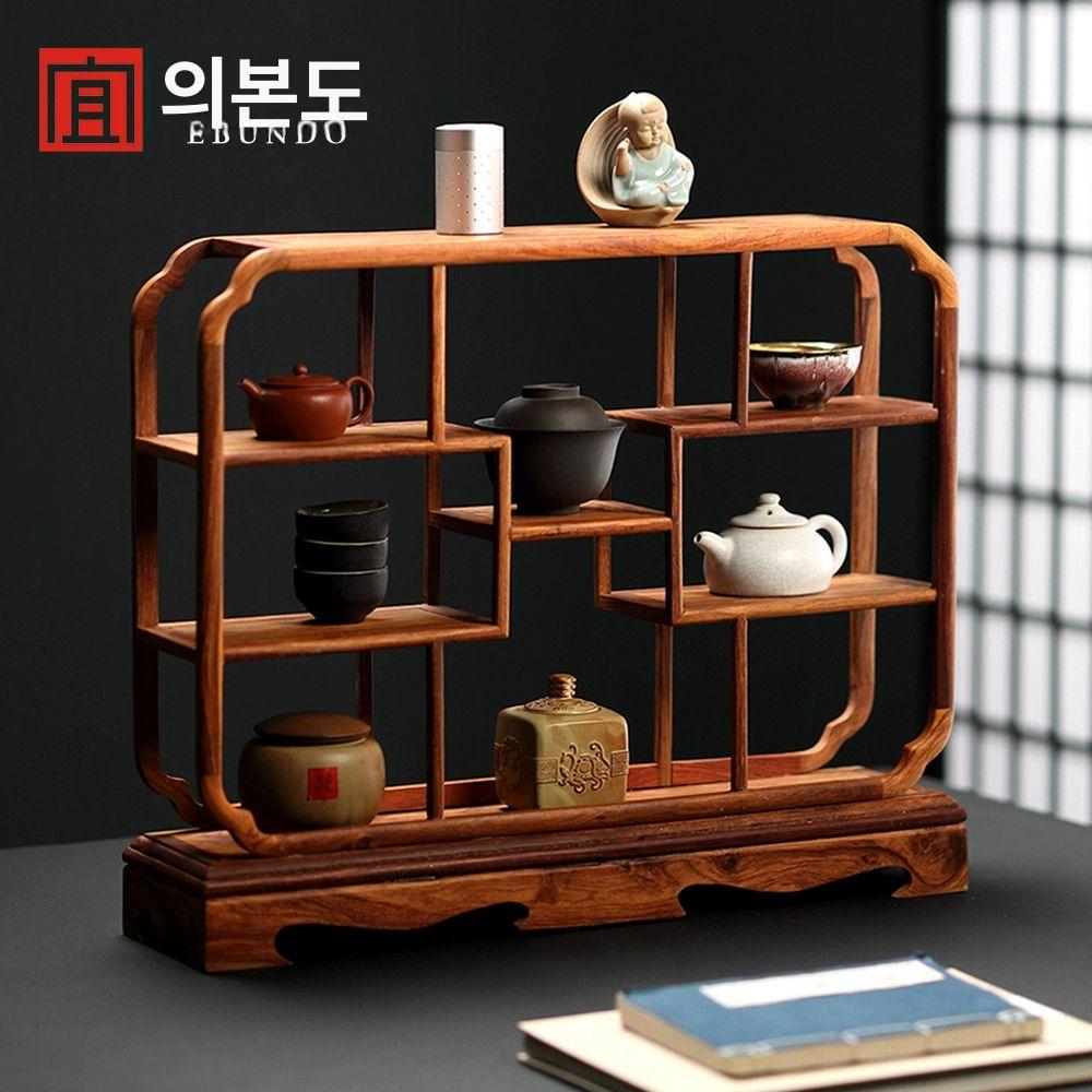 주방 컵진열장 장식장 캐비닛 컵수납장 홈카페장 선반 컵보관 레트로 인테리어 - 상세 이미지 4