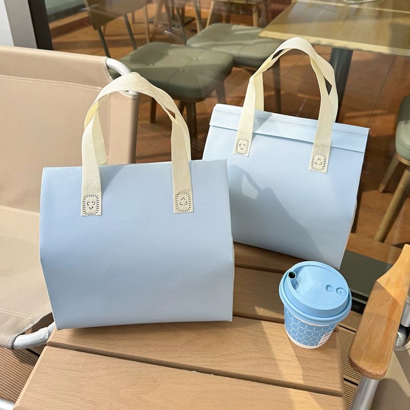 손잡이 보냉백 테이크아웃 은박 단열 보온백 쿨러백 대용량 보냉가방 식품 배송용 부직포 - 상세 이미지 2