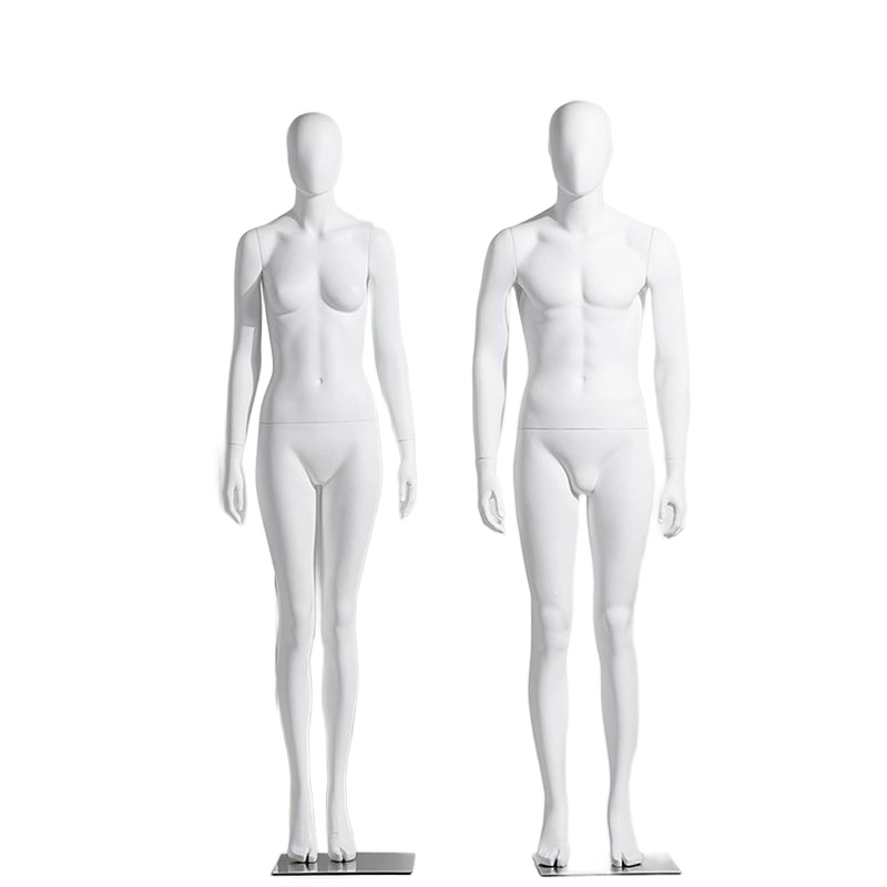 여성 전신 마네킹 무광 화이트 옷 입히기 촬영 피팅 모델 의류 전시용 - 상품 이미지
