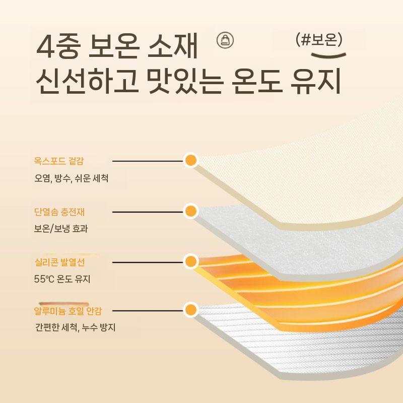 도시락가방 보온보냉가방 다용도 휴대용 휴대 보냉백 피크닉 장바구니 직장인 런치백 캠핑 - 상세 이미지 4