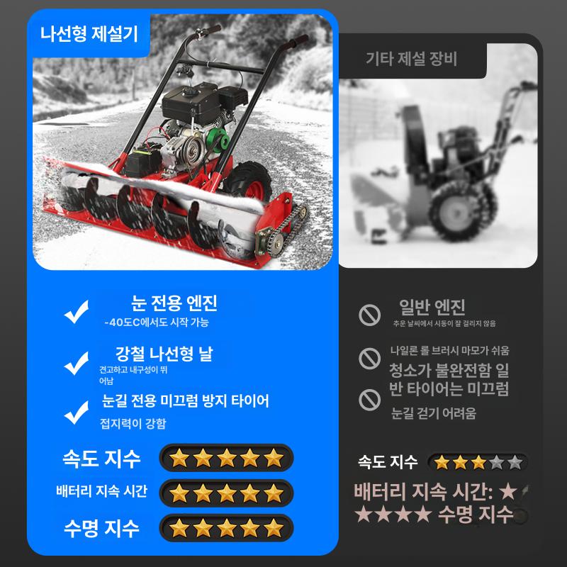 스노우블로워 엔진제설기 폭설대비 가솔린 보행식 장비 눈치우기 도로청소 배낭 머신 - 상세 이미지 2