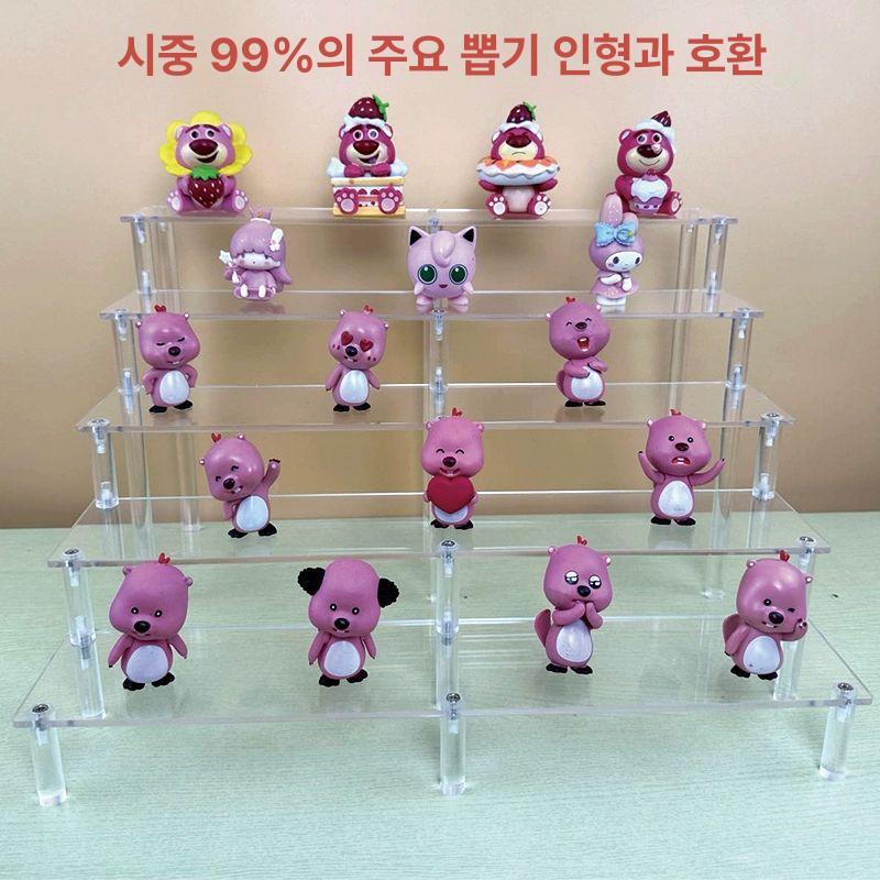 계단식 전시대 아크릴 거치대 피규어 장식장 선반 네일 박스 인테리어 랙 - 상세 이미지 3