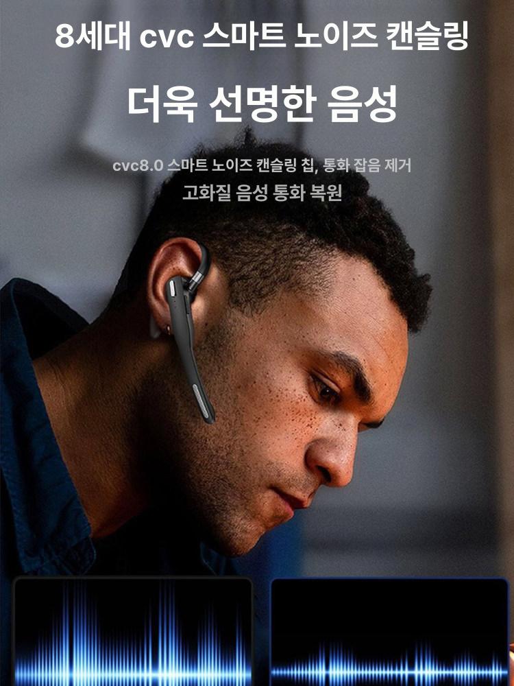 무선 이어폰 스포츠형 귀걸이식 운동용 개방형 편한착용감 장시간 사용 고음질 - 상세 이미지 3