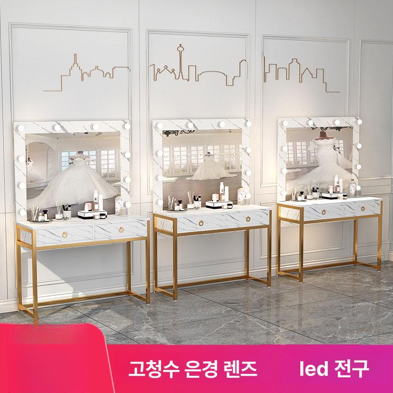 웨딩샵 화장대 메이크업 사진관 뷰티 드레스룸 미용실 거울 높이 꽂이 보관함 분장 - 상세 이미지 2