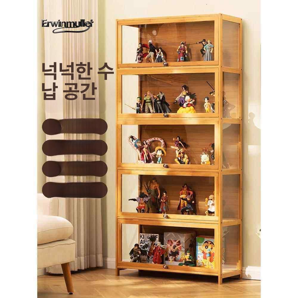 원목장식장 피규어진열장 거실 콘솔 수납장 디스플레이 상패진열장 인테리어장식장 - 상세 이미지 3