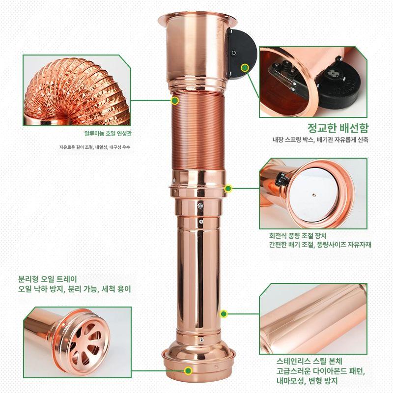 천장형 송풍기 튜브 닥트 배기관 흡입 배기휀 모터 고기집후드 환기구 후드자바라 - 상세 이미지 4