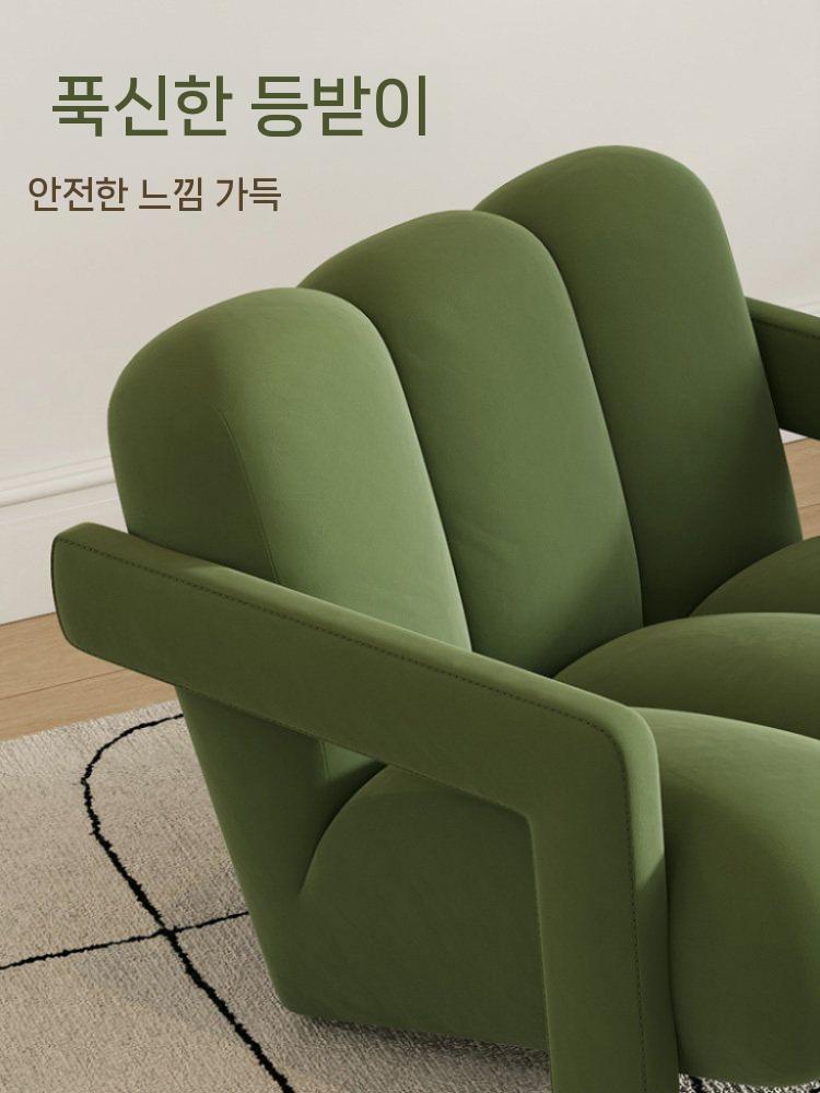 패브릭소파 구름소파 다이닝소파 거실 라운지 카페 벨벳 푹신한쇼파 원룸 편한 - 상세 이미지 3