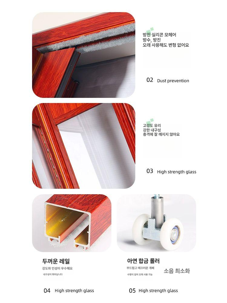 무타공 슬라이딩 도어 폴딩 간이문 문 욕실 레일 프레임 거실폴딩도어 가벽 하루도어 - 상세 이미지 5