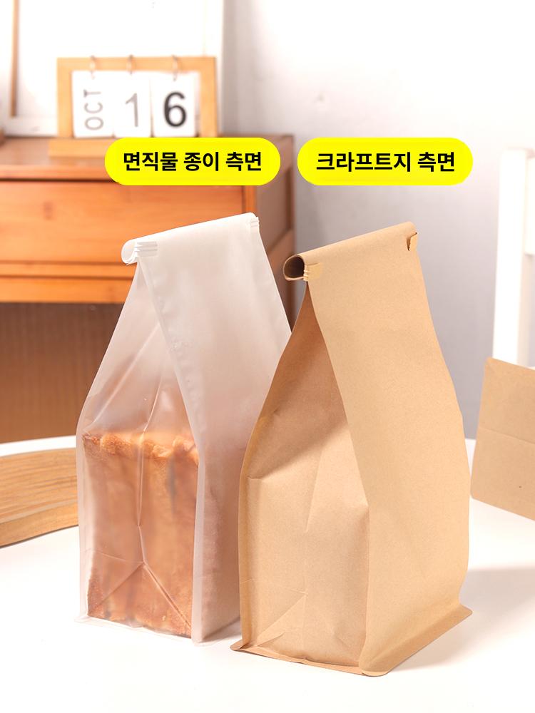 비닐 포장봉투 빵봉투 크라프트창봉투 포장용 베이커리 투명창 크래프트 크라프트봉투 - 상세 이미지 4