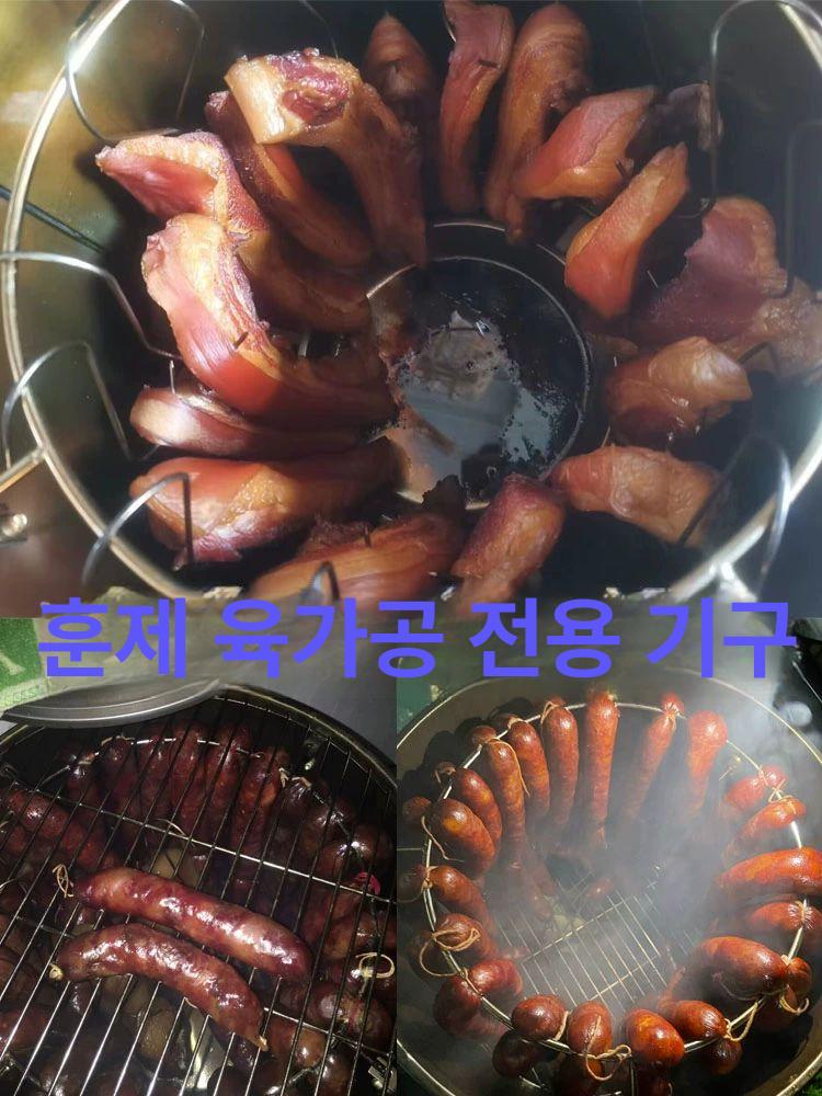 항아리 훈제 삼겹살 바비큐 그릴 화로 야외 캠핑용 통 구이 기구 오리 훈연 - 상세 이미지 3