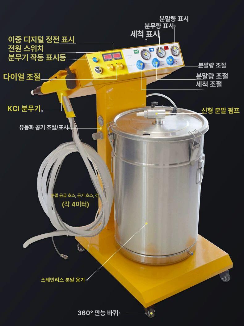 분체도장기 코팅 스프레이 도장건 후끼 분무기 자동차 전기 에어리스 건 분사 뿜칠 도료 - 상세 이미지 2