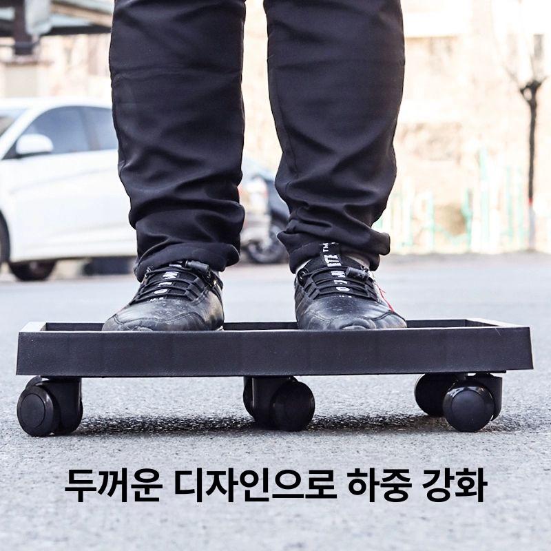 이동식 화분대 바퀴 달린 꽃받침 사각형 운반용 캐스터 거치대 정원 가드닝 - 상세 이미지 4