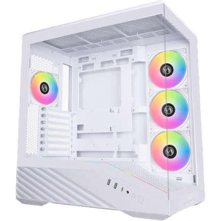 [해외]리안리 PC 케이스 V100 ATX 미드 타워 4개 120mm ARGB PWM 팬 사전 Mid Tower - 4 RGB Fans