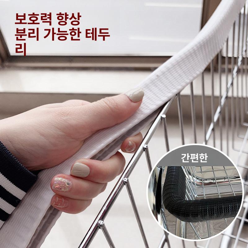 세탁 수납 바구니 이동식 옷걸이 스탠드 바퀴 다용도 정리함 침실 거실 의류보관 공간활용 - 상세 이미지 3