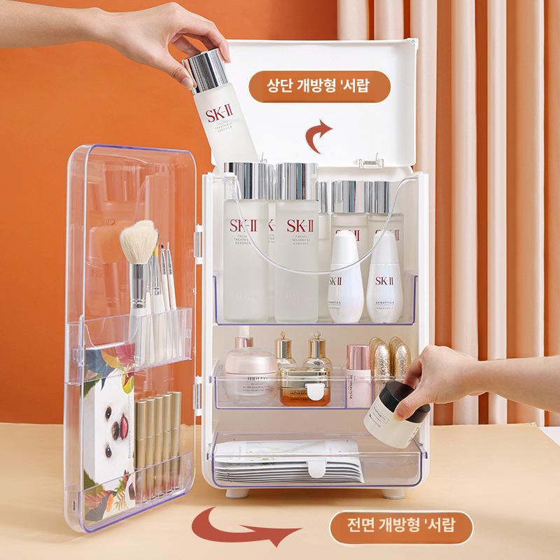 대량 화장품정리함 럭셔리 정리대 오픈형 화장대수납 오거나이저 악세사리보관함 서랍 - 상세 이미지 2