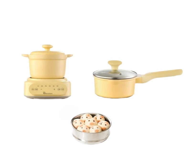 죽 멀티냄비 찜기 주방 수프 전기 나눔 밥솥 가정용 분리 멀티쿠커 다기능 압력 찌개 - 상품 이미지