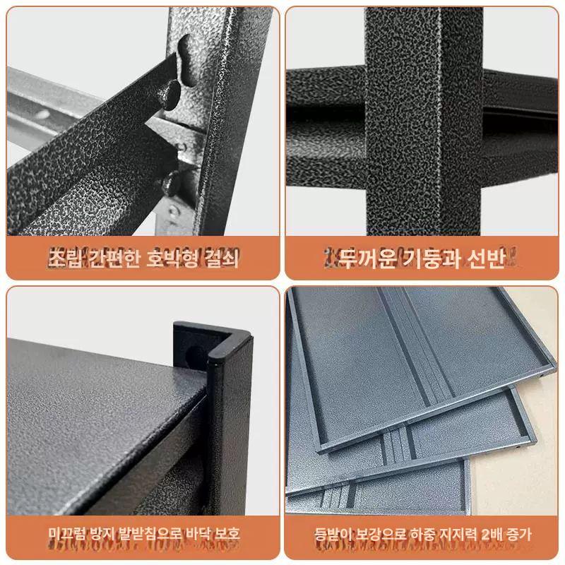 산업용 앵글선반 화이트 수납 물류 베란다 랙 창고렉 조립식앵글 적재대 공장용 높이 - 상세 이미지 2