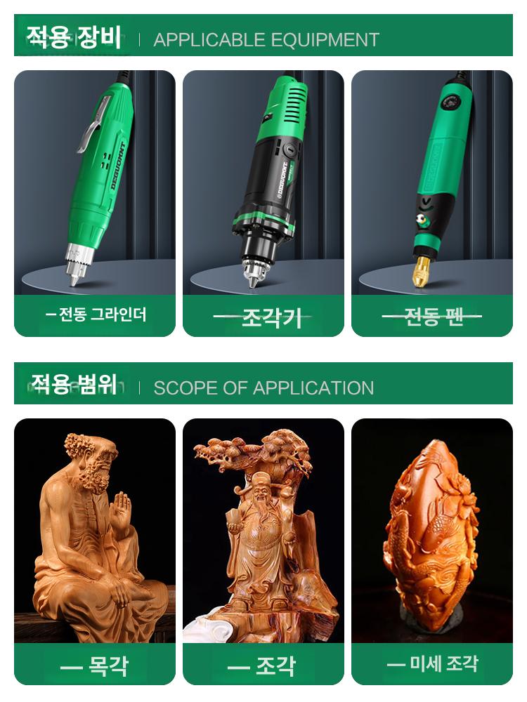 목공조각 미니조각도 정밀 우드카빙 나무 블레이드 소형 도구 목공끌 기계 조각칼 세트 끌 - 상세 이미지 4