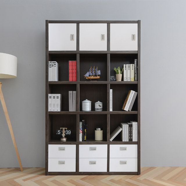 가구의서 G3 멀티 책장 1200x280x2000mm, 5단, 월넛 - 상품 이미지