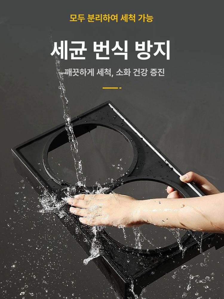 대형견 식탁 조절 스테인리스 밥그릇 물그릇 받침대 애견식기 강아지밥그릇 - 상세 이미지 4