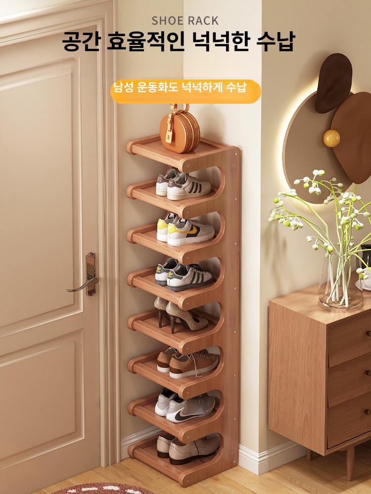 코너 현관신발장 간이 좁은공간 틈새신발장 공간절약 오픈신발장 정리 신발수납장 - 상세 이미지 2