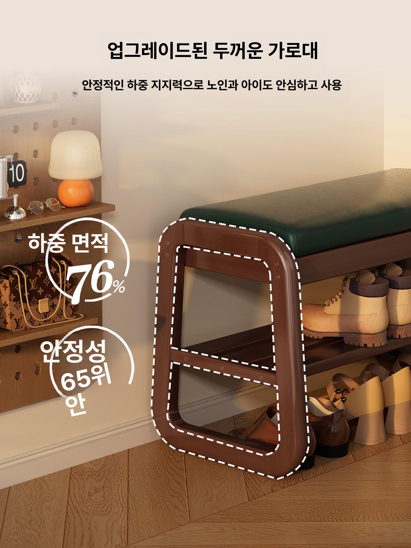 원목의자 현관벤치 북유럽 다용도벤치 거실 카페소파 침대 나무 수납 신발 벤치 스툴 의자 - 상세 이미지 2