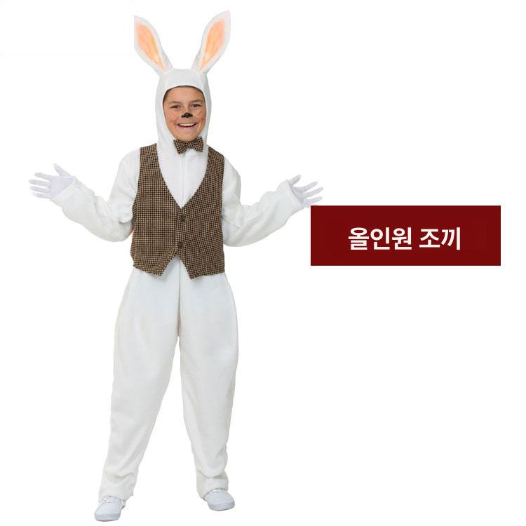 흰 의상 코스프레 토끼 무대 남성 패션쇼 나라의 여성 흰토끼 의류 인형 카니발 에어수트 - 상세 이미지 4