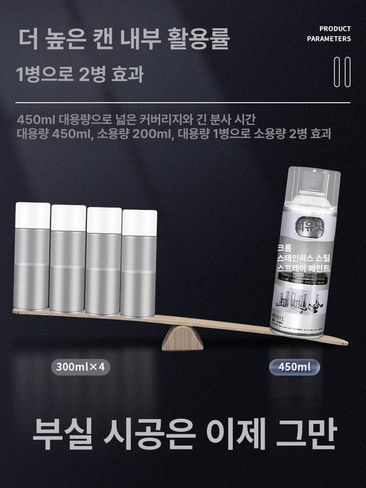 크롬 도금 스프레이 페인트 락카 아연도금 시공 도색스프레이 페인트락카 - 상세 이미지 3