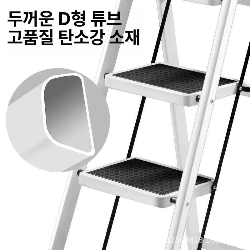 이동식 사다리 접이식 폴딩 계단 철제 다기능 경량 안전 지지대 작업용 휴대 - 상세 이미지 3