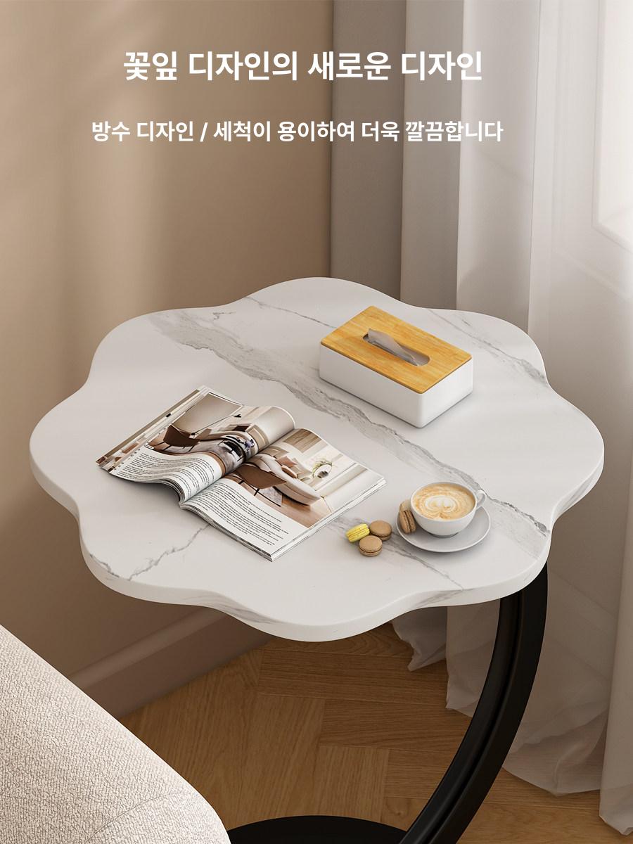 침대 탁자 작은 엔틱 커피 사이드테이블 북유럽 복고풍 고급 협탁 간이 거실 레트로 - 상세 이미지 2