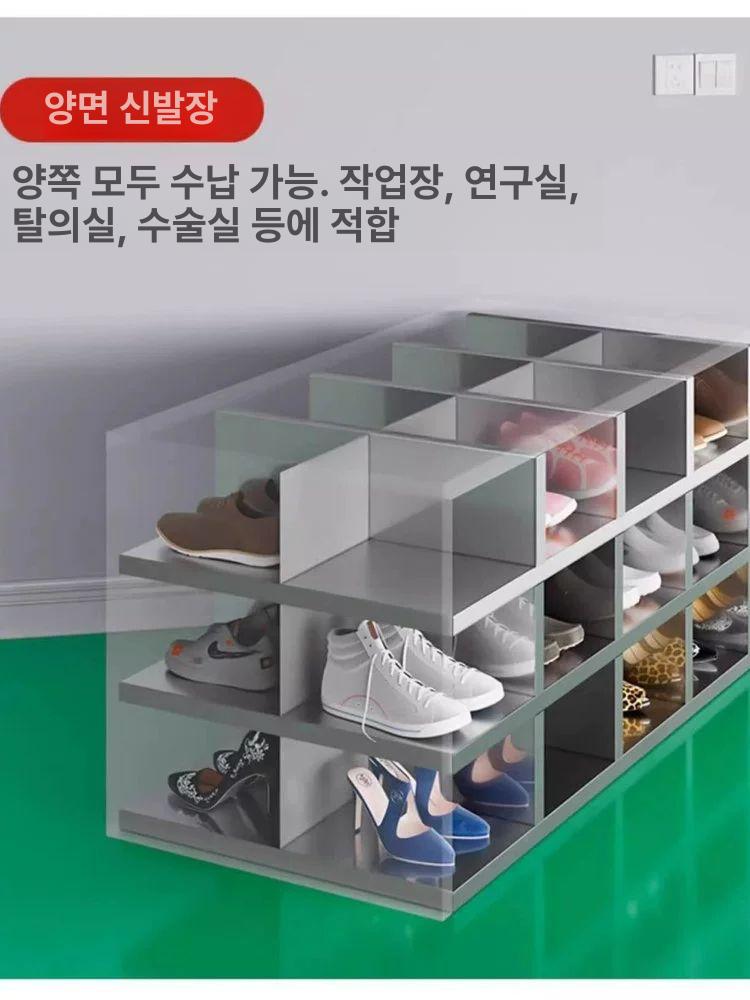 스테인레스 신발장 방수 공장 실외 숙소 수납 학원 기숙사 가정용 슈즈랙 현관장 - 상세 이미지 4