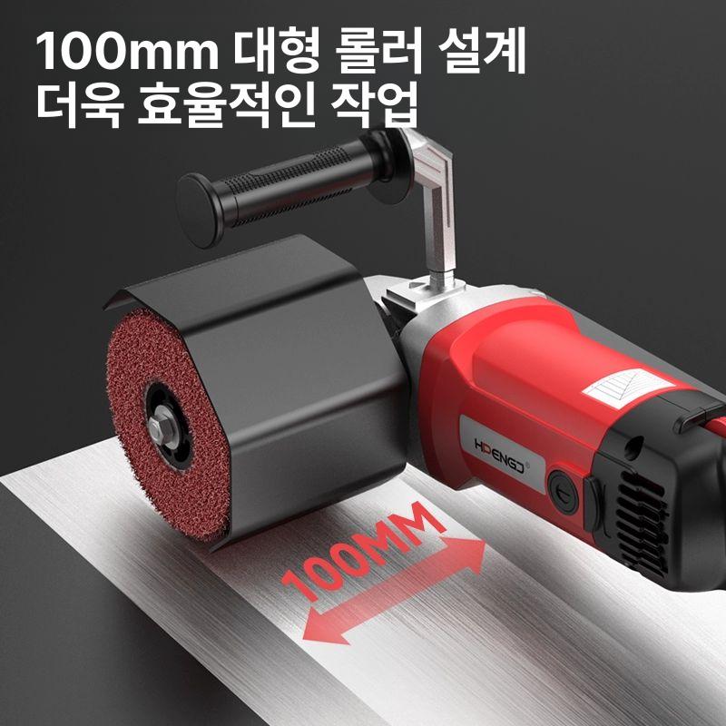 스텐 휠페이퍼 샌딩 그라인더 산업용 양털 양모 날개사포 가공 휠 브러쉬 헤어라인 전동 - 상세 이미지 4