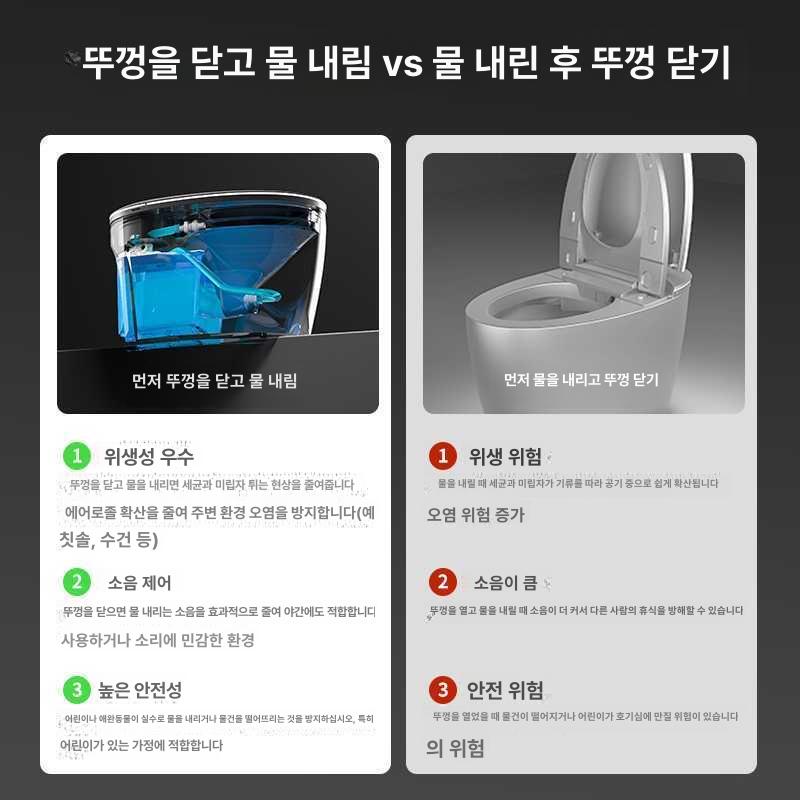 호텔 변기 일체형 탱크리스 좌변기 고급 교체 직수형 자동 없음물탱크포함 카페 간편형 비데 - 상세 이미지 3