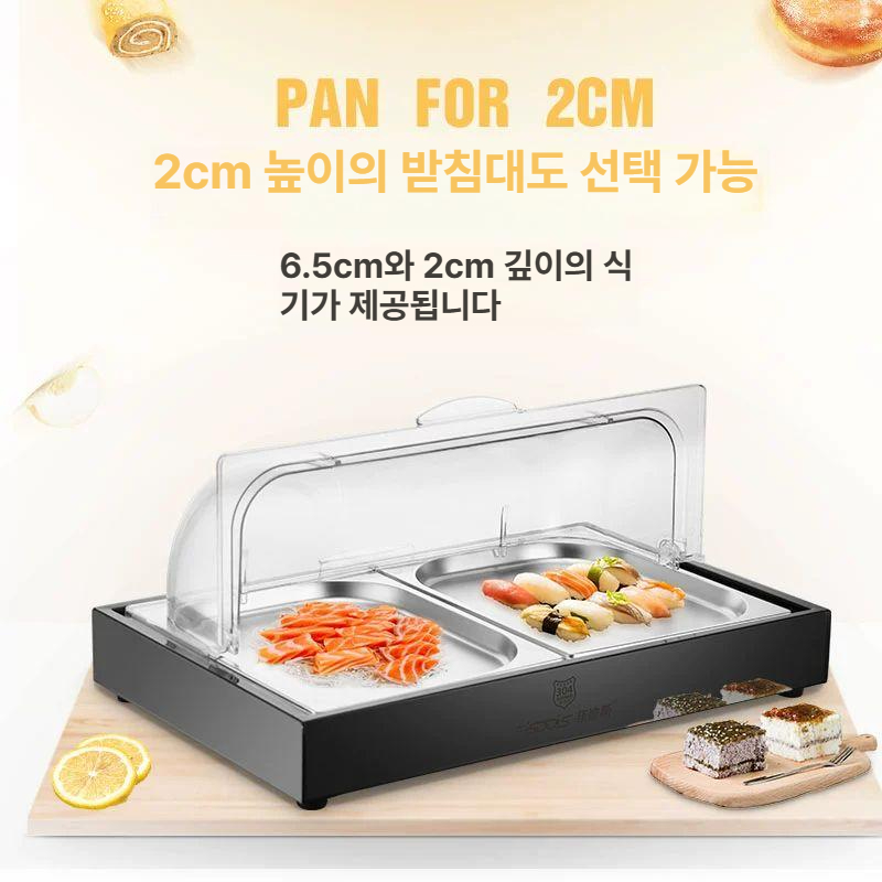 디저트 냉장쇼케이스 업소용 소형 진열대 빵집 베이커리 케이크 전시대 탁상형 - 상세 이미지 2