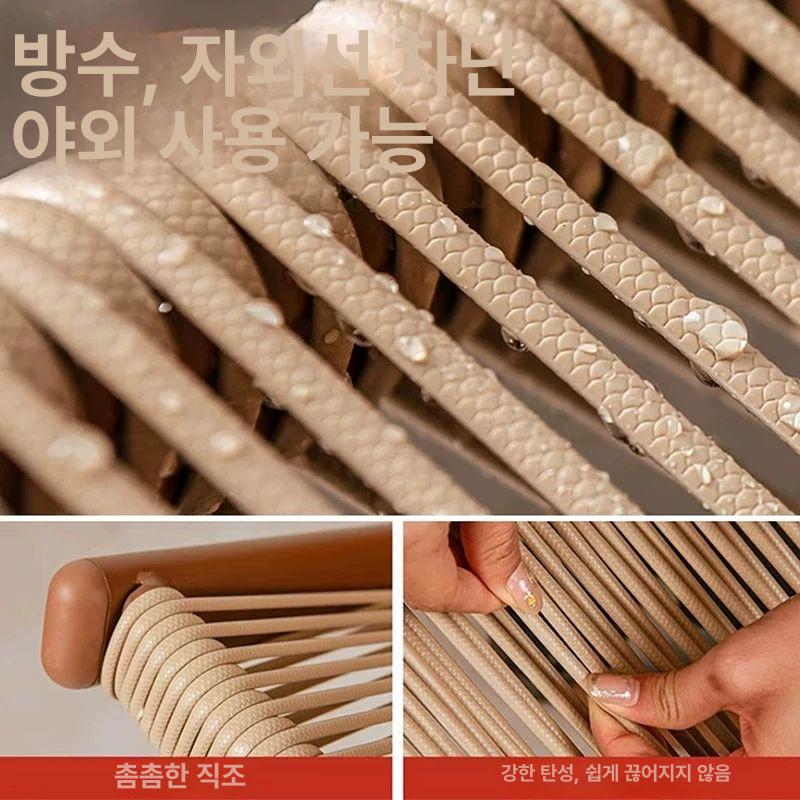 접이식 썬베드 비치의자 야외용 썬배드 태닝 리클라이너 선베드 풋체어 테슬린 발코니 - 상세 이미지 5