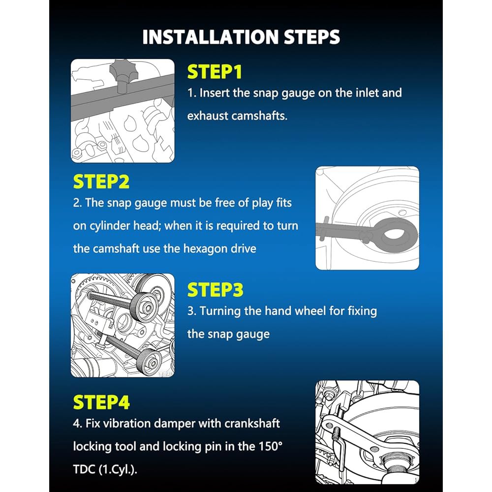 BMW V8 N63 N65 N74 X5 X6 드라이브 750I 760I 캠샤프트 텐셔너 잠금 도구와 호환되는 DPTool 엔진 타이밍 도구 키트 - 상세 이미지 3