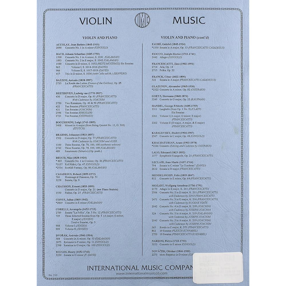 바흐, J.S. - 바이올린을 위한 6개의 소나타와 파르티타스 BWV 1001 1006 갈라미안 인터내셔널 - 상세 이미지 2