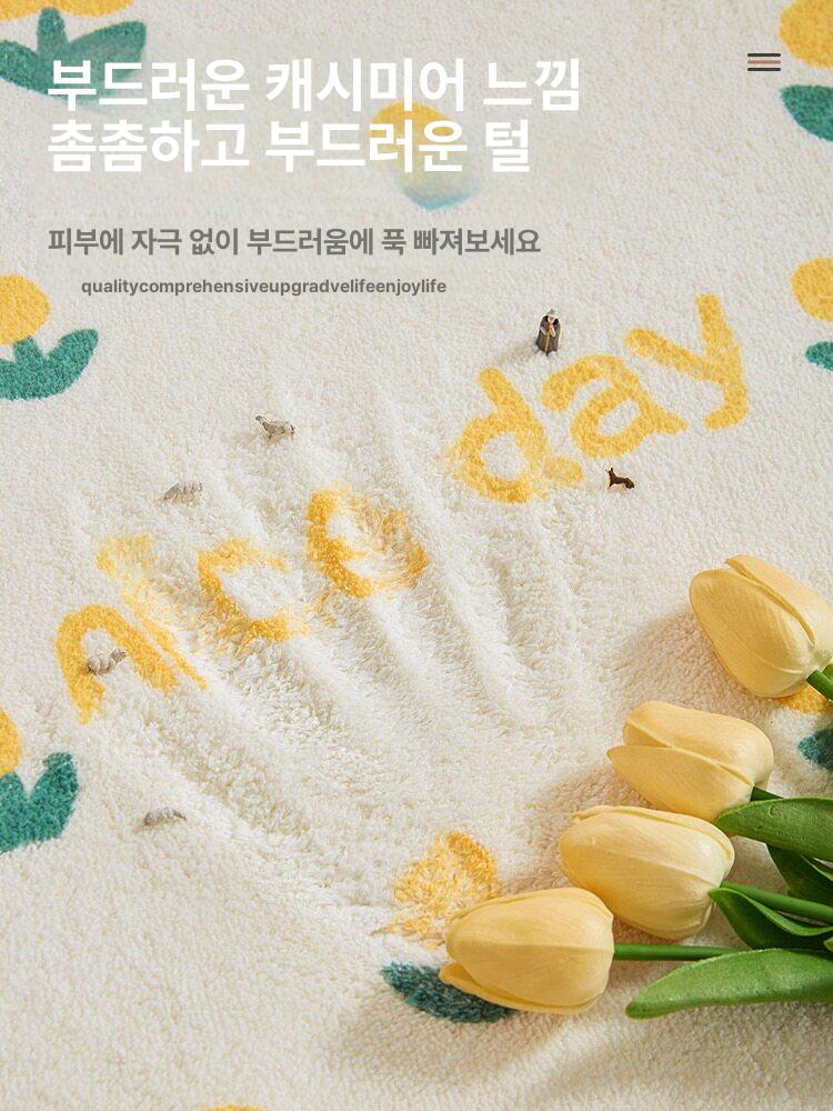 미니멀 비정형러그 침실 발매트 거실 모던 워셔블 디자인 패턴 원형 웨이브 구름러그 - 상세 이미지 5