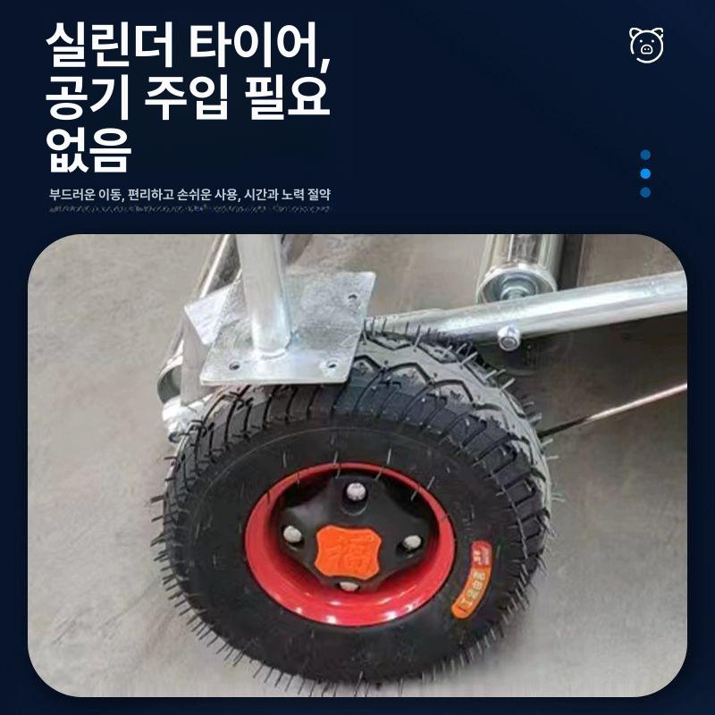 돼지 운반기 철제 양돈 구르마 이송 축산 대차 끌차 손수레 운반차 농장용 운반대 - 상세 이미지 4