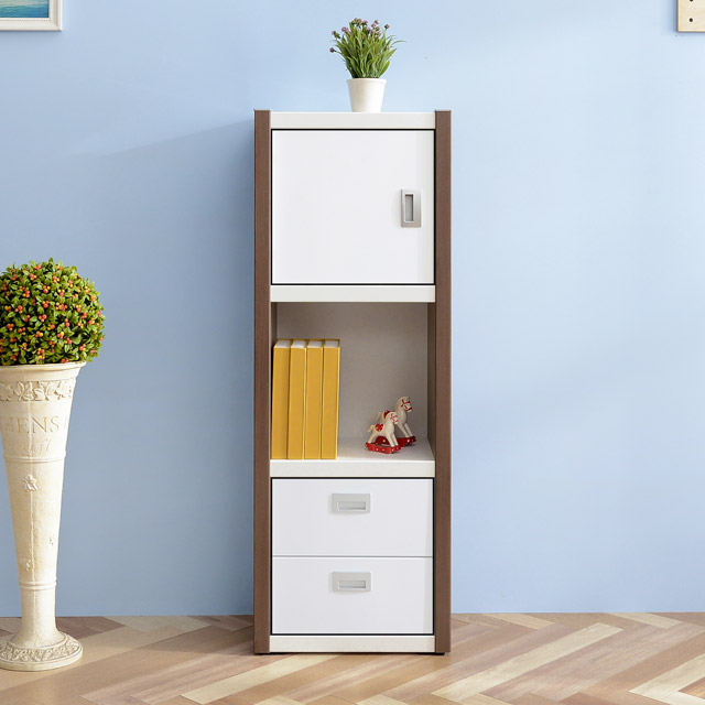 가구의서 G3 멀티 책장 423x280x1200mm, 3단, 오크화이트 - 상품 이미지