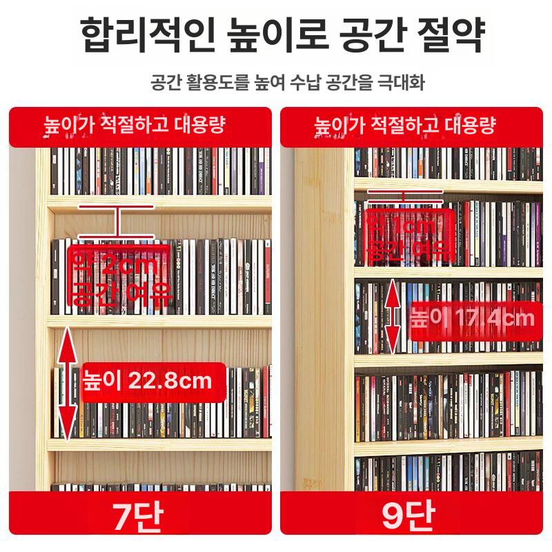 dvd 정리랙 책장 거실 장식장 보관함 디스플레이 수납장 서재 진열장 매거진랙 캐비닛 - 상세 이미지 3